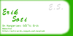 erik soti business card